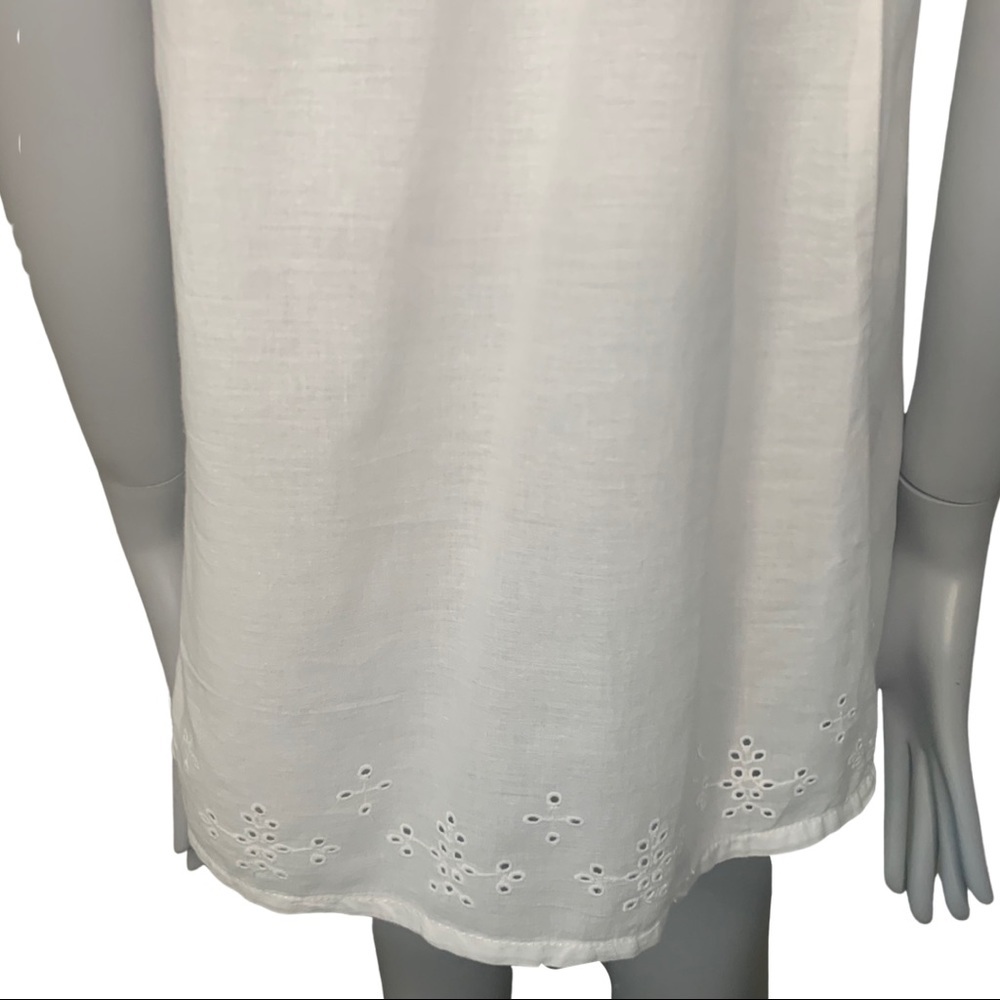 H&M Divided Eyelet Broderie Flutter Sleeve Top 100% Cotton Lightweight Size 8 - Picture 13 of 15